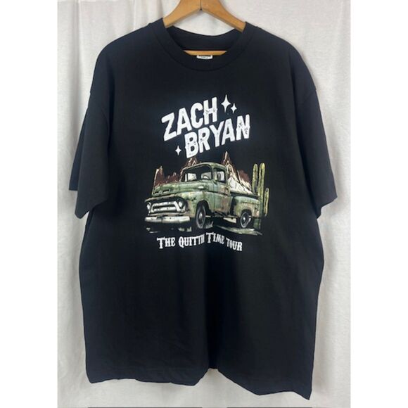 Zach Bryan Quittin Time 2024 Tour T shirt Adult size Large Band Tee Music - Picture 2 of 4
